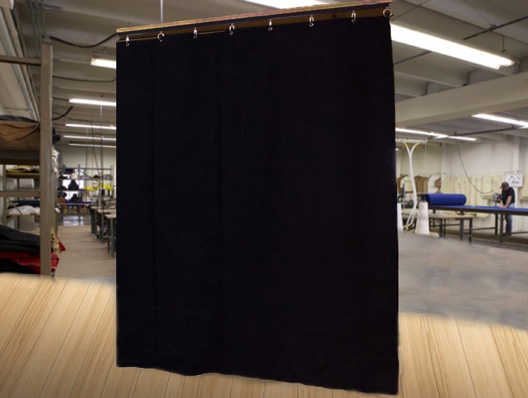 Black Stage Curtain/Backdrop/Partition, 8 H x 10 W, Non-FR