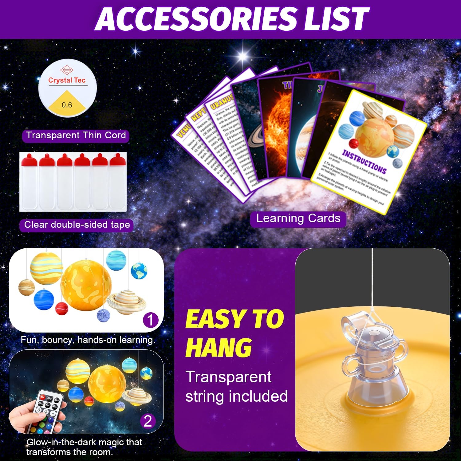 OMKSIH Inflatable Solar System Planets with Lights, 2026 Upgraded Inflatable ...