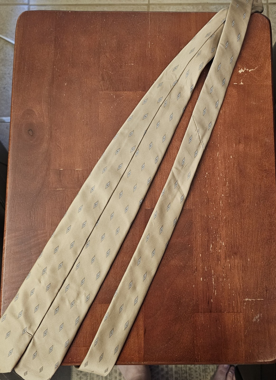 Calvin Klein Men's Silk Tie Beige/Tan