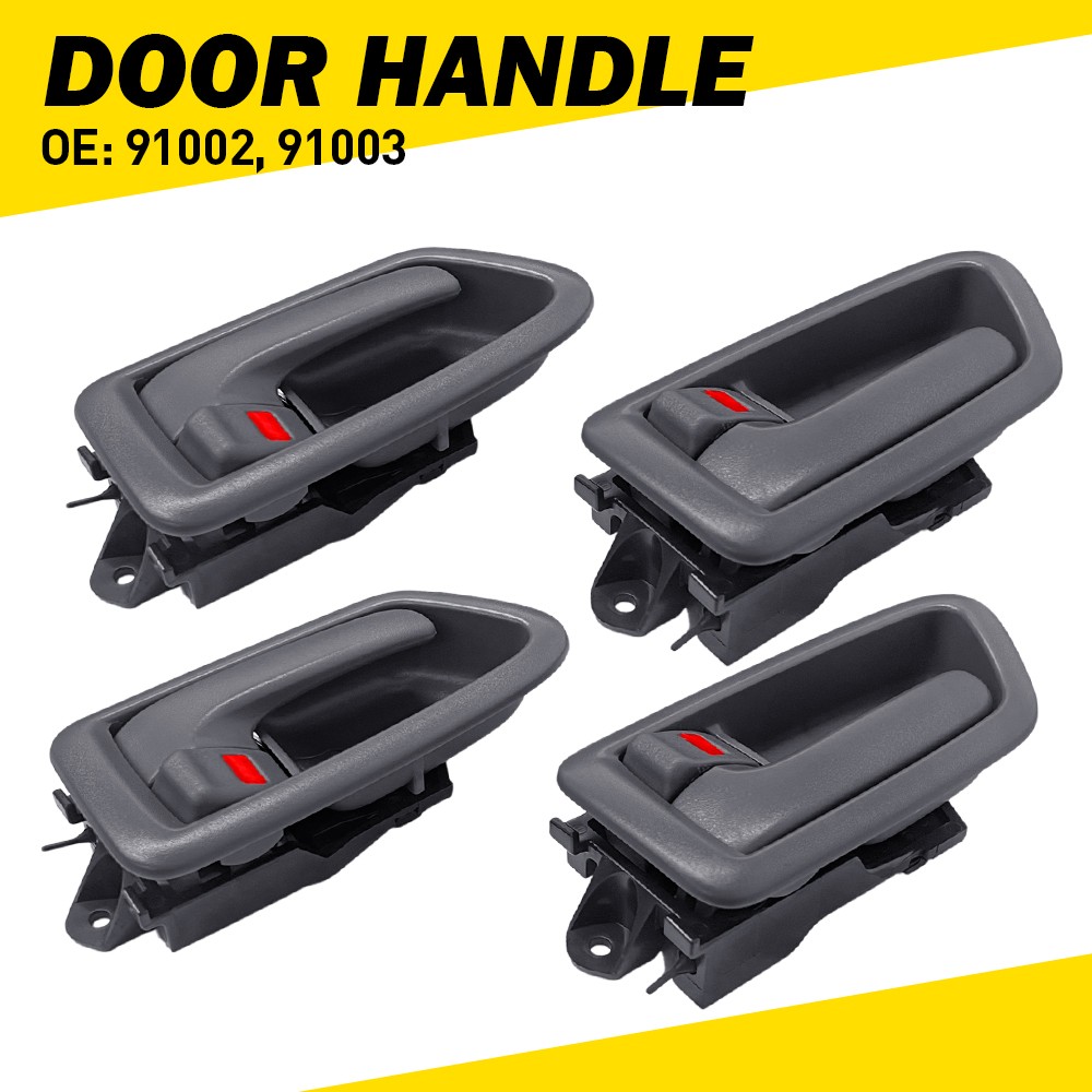 Set of 4 Interior Inner Door Handles Gray For Toyota Camry 1997-2001 91002 91003