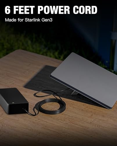 for Starlink Gen 3 Charger,57V 3.42A AC Power Adapter Compatible with Starlink