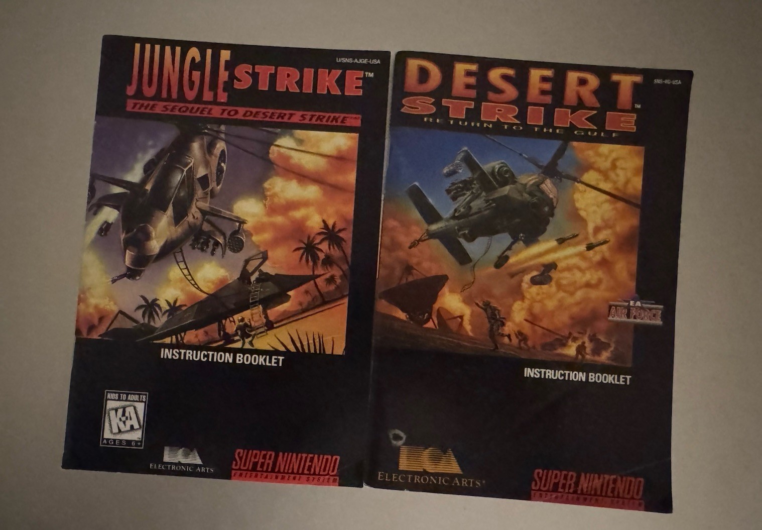 Electronic Arts Game Booklets For Super Nintendo