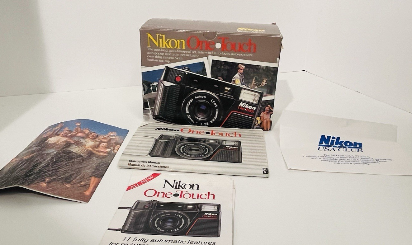 Nikon One Touch EMPTY BOX ONLY with foam and Operating Instructions Paperwork