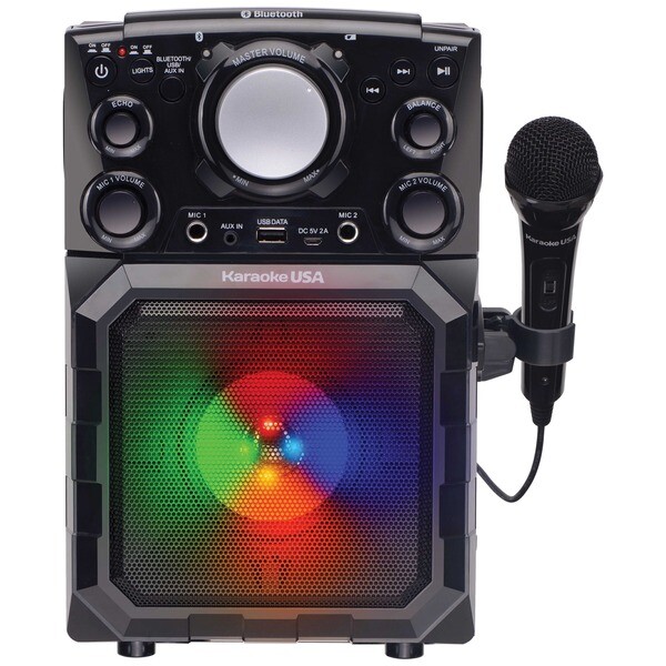 Karaoke USA GQ410 Portable MP3 Karaoke Player with Bluetooth, PA