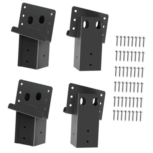 Deer Stand Brackets,Outdoor 4"x 4" Compound Angle Brackets for Deer Black 1 S