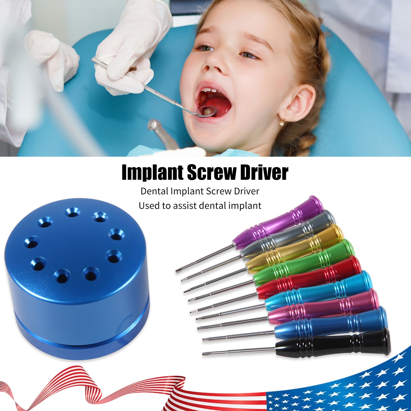 Dental Universal Implant Prosthetic Kit Torque Wrench Screw Drivers 6 Model