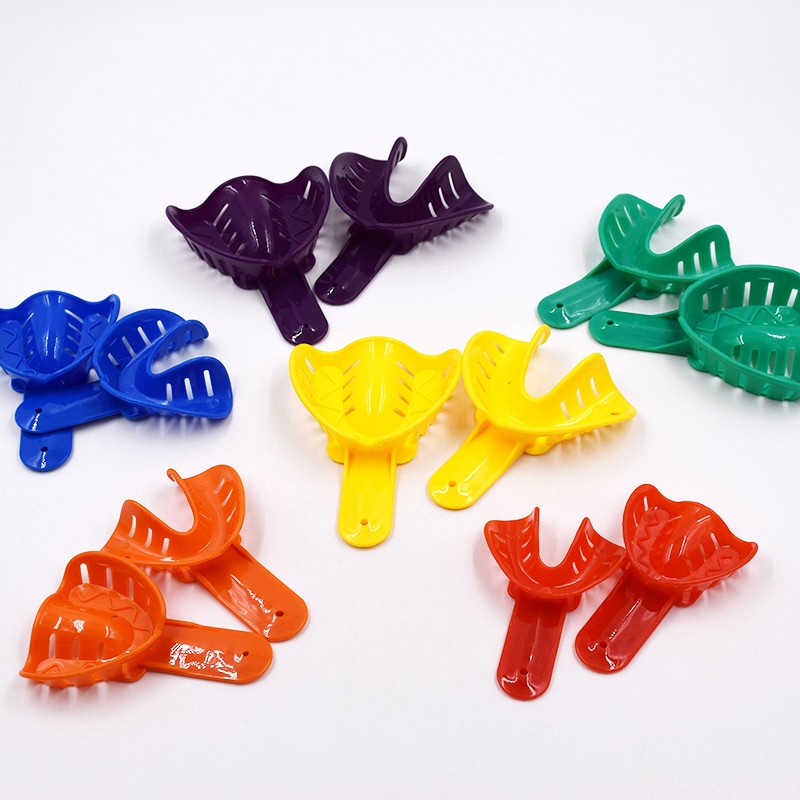 1 Set Dental 6 Different Sizes Impression Plastic Assorted Kit Upper/Lower Trays