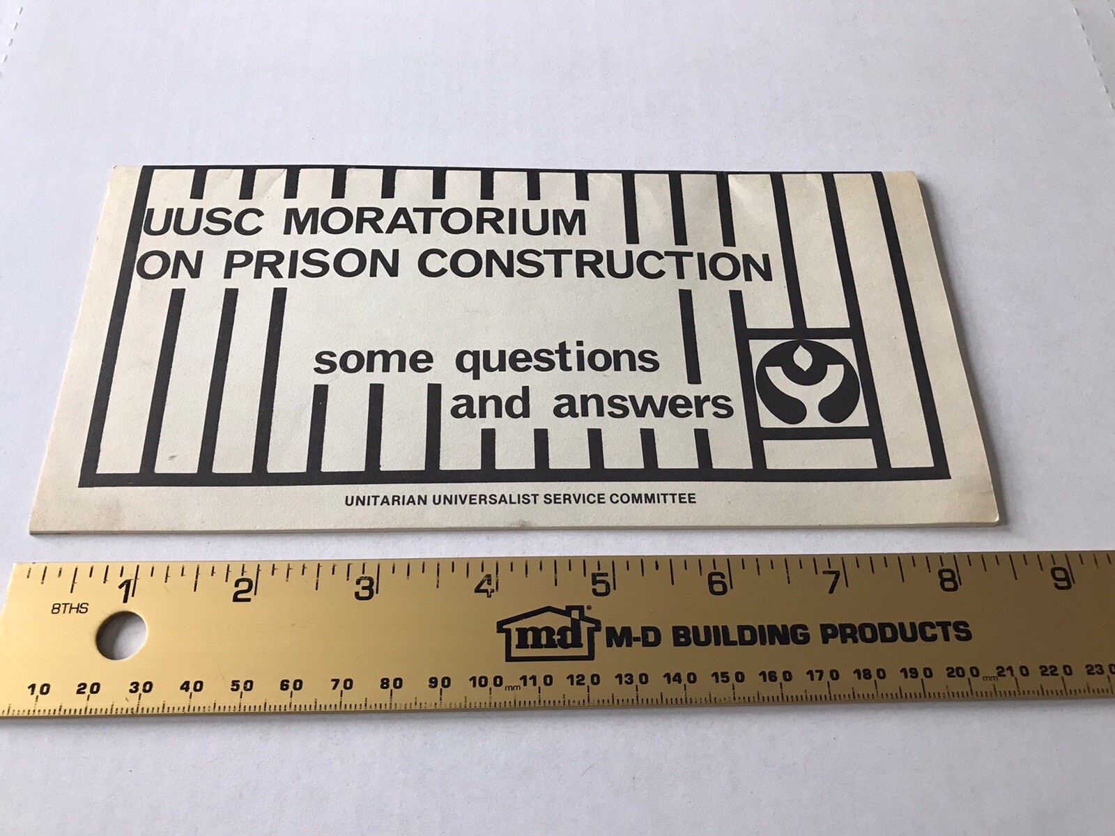 1979 UUSC Moratorium on Prison Construction Pamphlet 16 pages