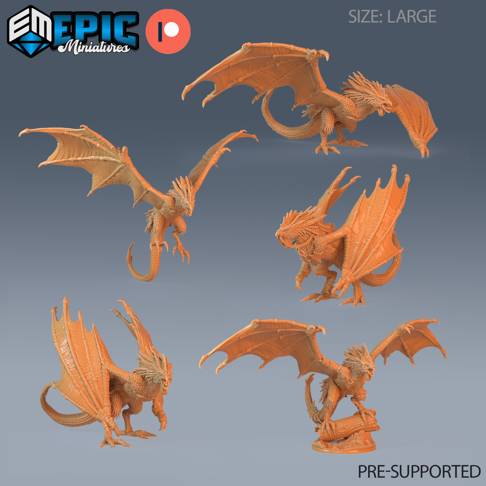 Cockatrice 3D Print D&D Tabletop Gaming Figures - Epic Miniatures