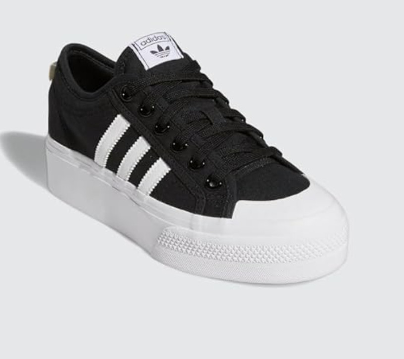 Adidas Originals Women's Nizza Platform, Black/White/White, Size 10