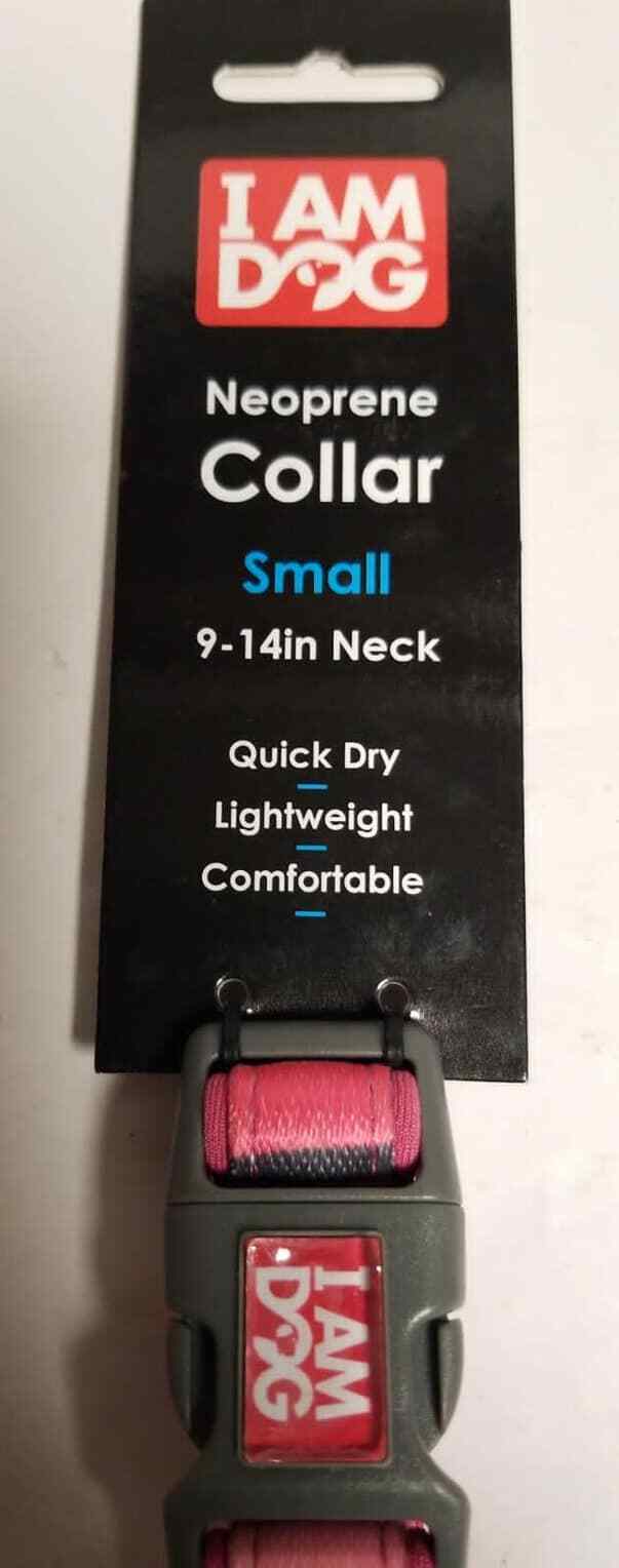 I Am Dog Neoprene Collar Small 9-14in Neck (LOC TUB L-46)