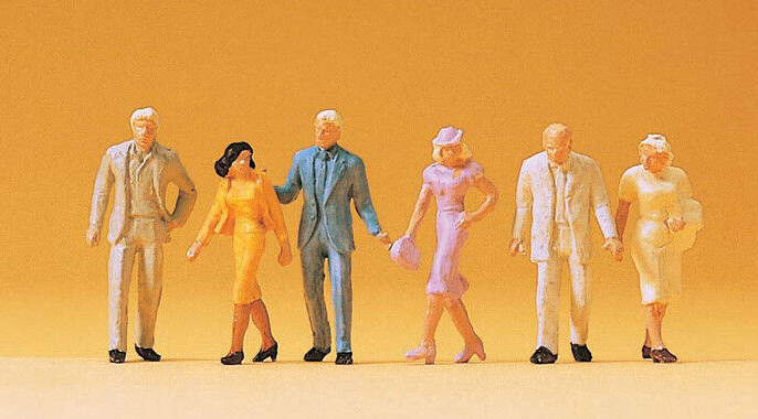 HO scale Preiser # 14134 Passers-by in Summer Clothes / Street People Figures