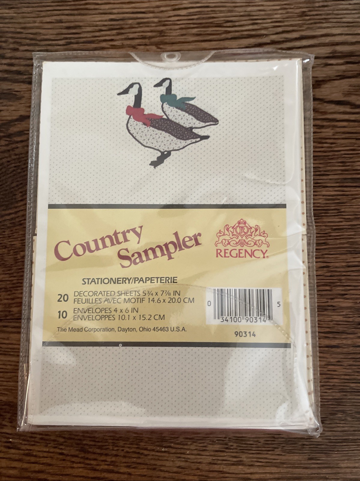 VINTAGE Goose Dots Stationery Decorative Sheets Envelopes Country Sampler Ducks