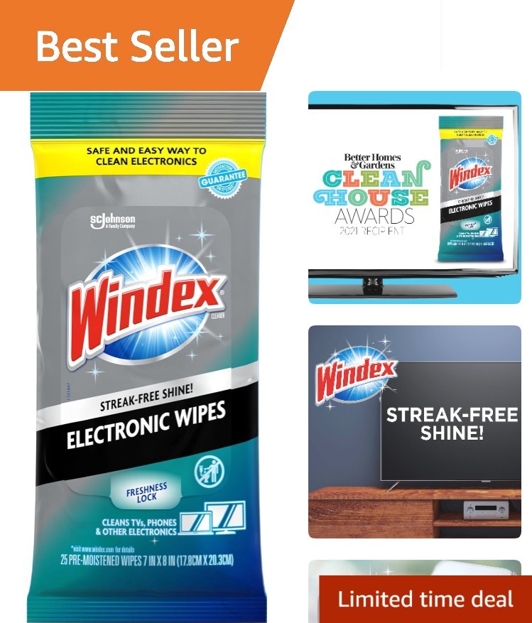 25 Count Pre-Moistened Screen Wipes – Effortless Cleaning for All Electronics