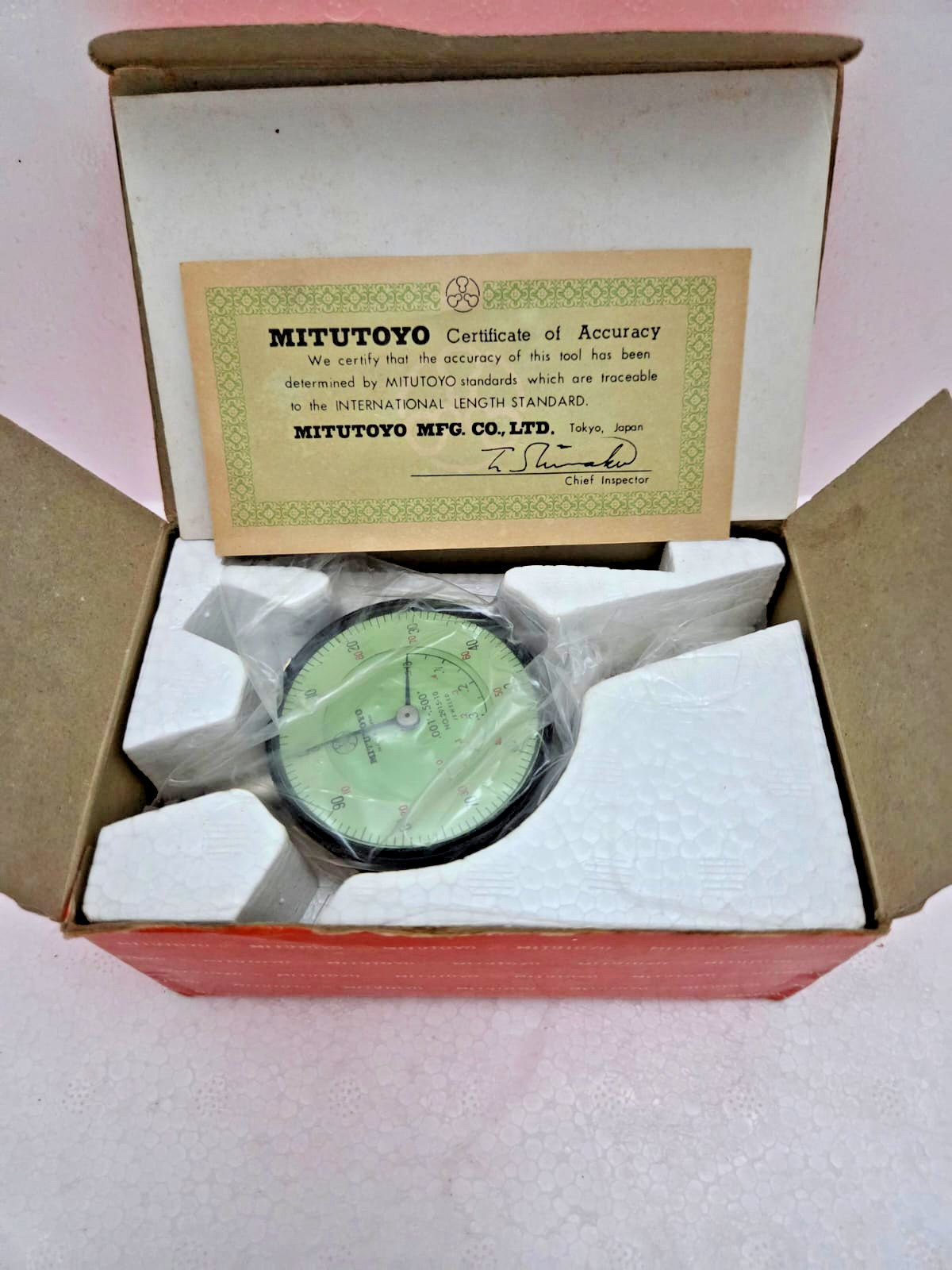 Mitutoyo 2915-10 Dial Indicator .001" - .500" Grad Jeweled Japan Made- Brand New