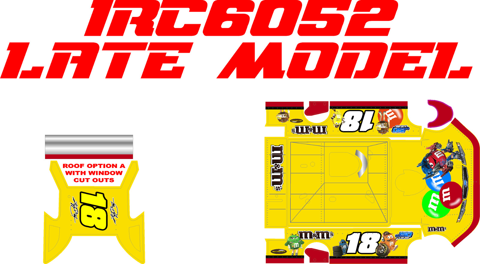 1RC LATE MODEL 1RC6052  WRAP KYLE BUSCH CANDY MAN CUSTOM THEME WRAP KIT