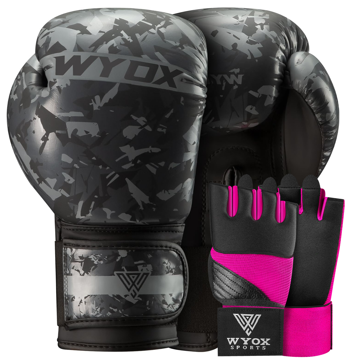 WYOX Kids Boxing Gloves & Boxing Hand Wraps for Boxing,Training, Kickboxing, MMA