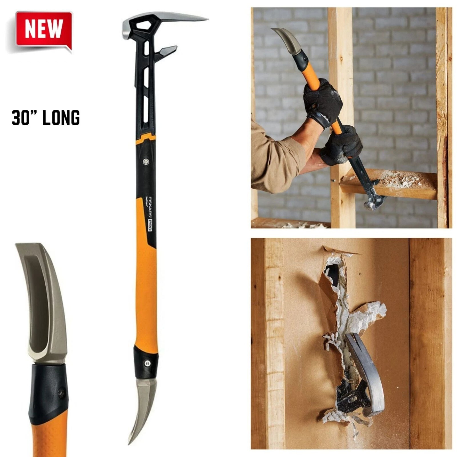 Demo Hammer Crowbar Wrecking Pry Bar for Removing Hardwood/ Tile Floor Sheetrock