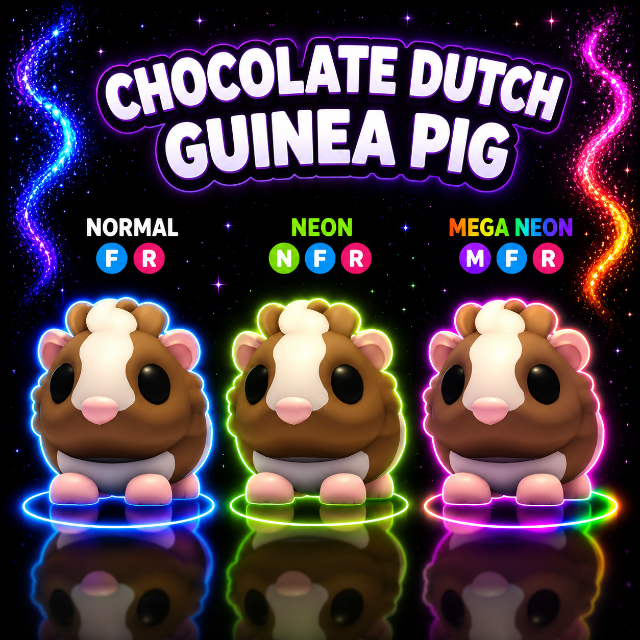 Chocolate Dutch guinea pig ✨US Seller Adopt From Me Today✨