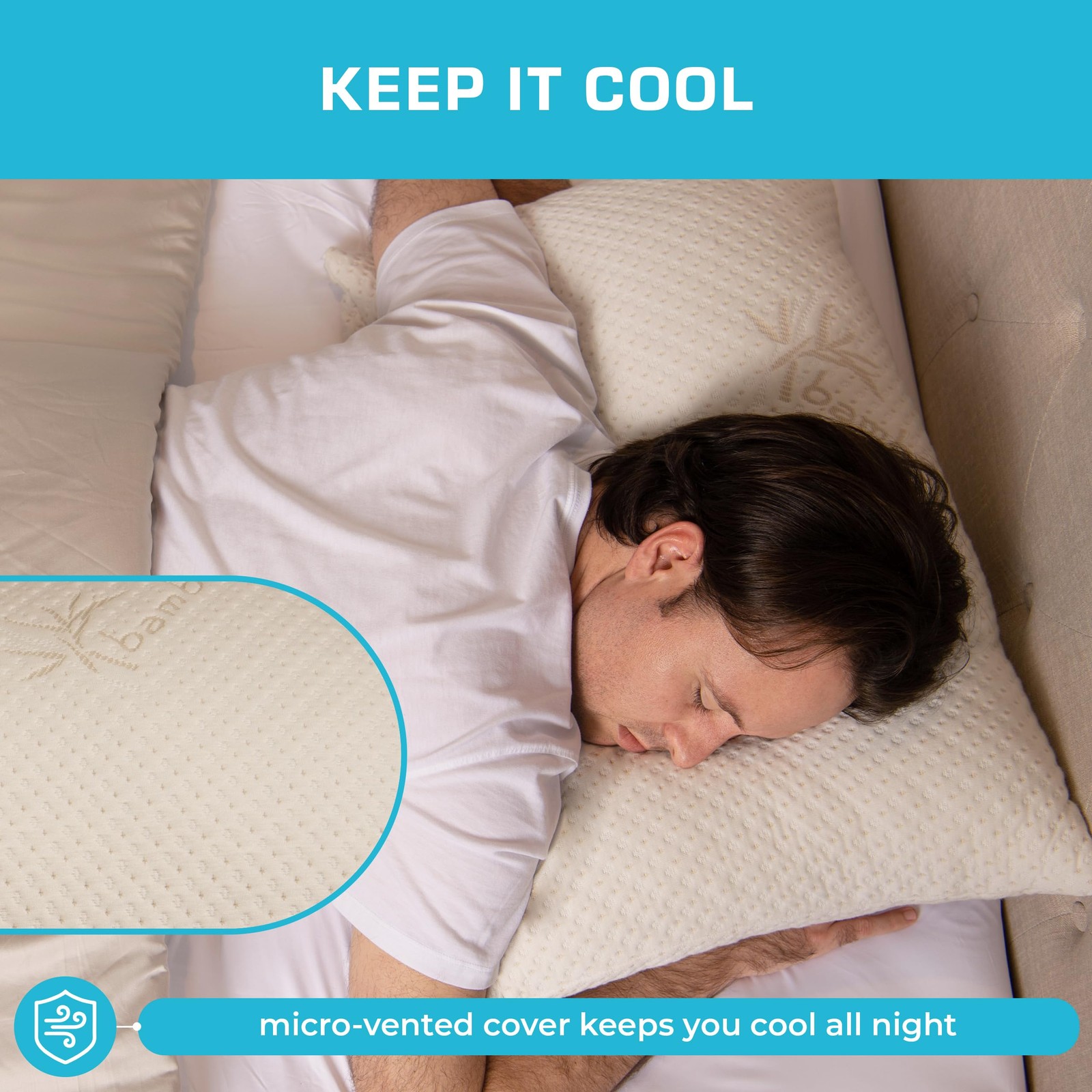 Pillows for Sleeping - Adjustable King Memory Foam Pillow for Side, Back & St...