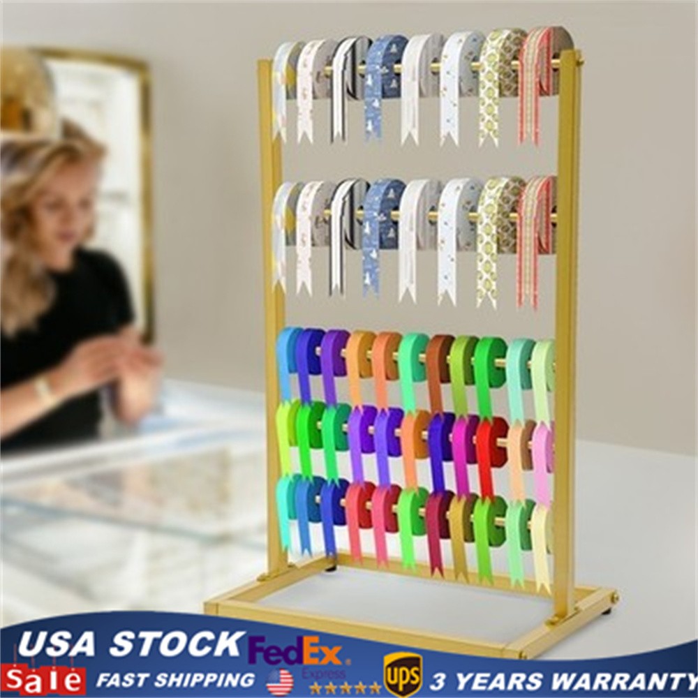 5Tier Freestanding Ribbon Organizer Rack 5 Tier Organizer Metal Ribbon Holder US
