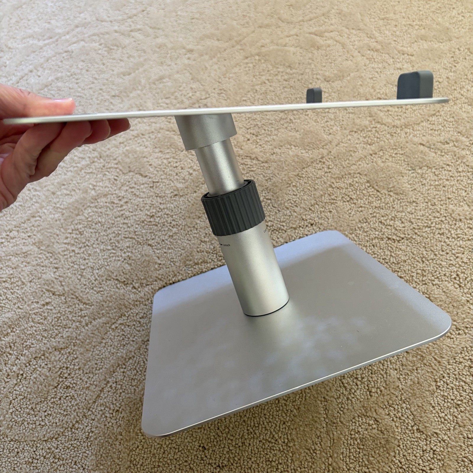 Adjustable Computer Laptop Stand For Desk Silver Finish
