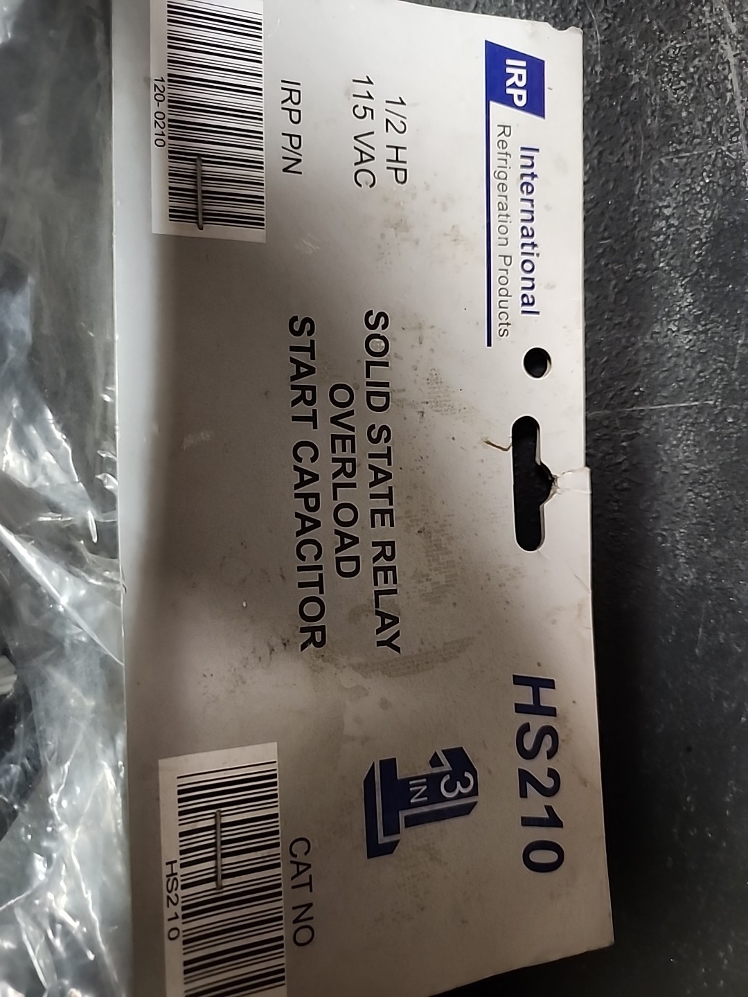 Irp HS210 120-0210 3 In 1 Solid State Relay Overload Start Capacitor