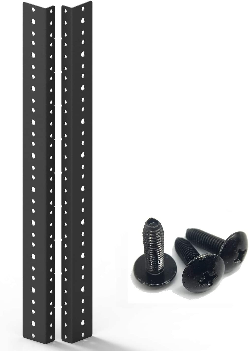 10U Steel Rack Rails Kit with Hardware - 2 Pieces