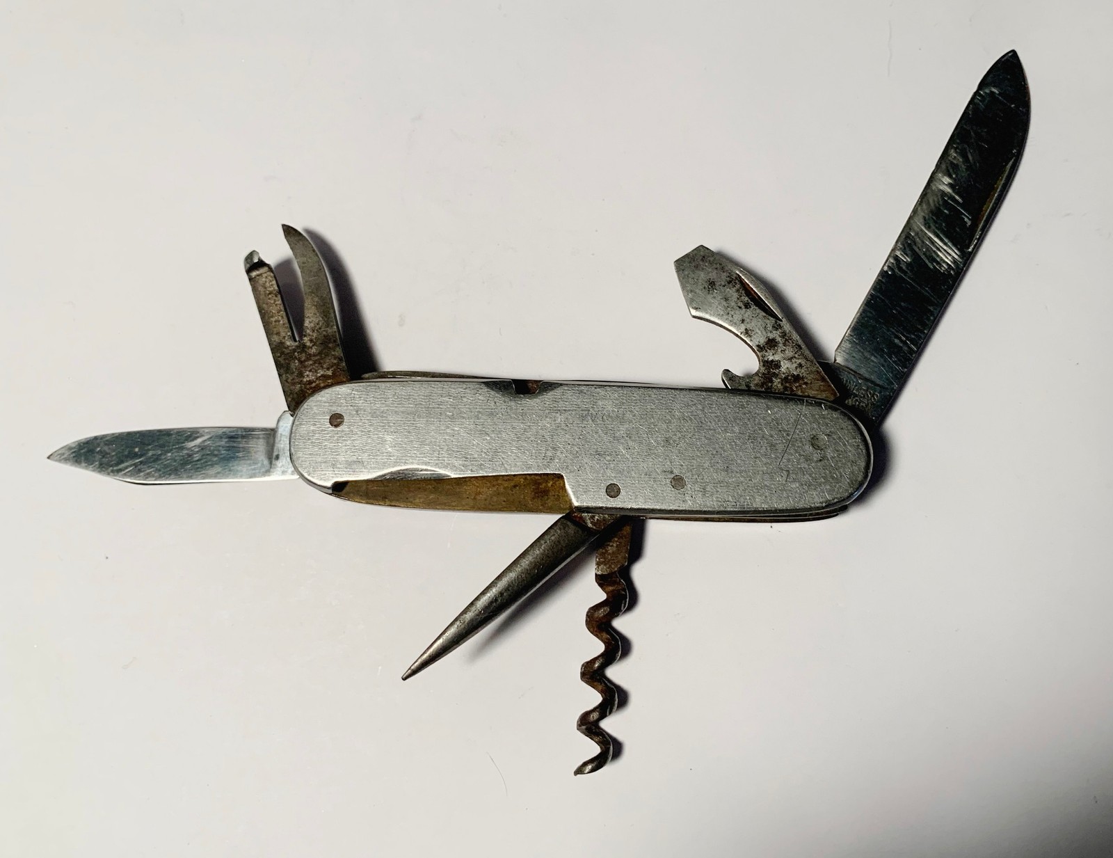 Solingen Germany Stainless Multi Tool Pocket Knife Corkscrew Bottle Opener