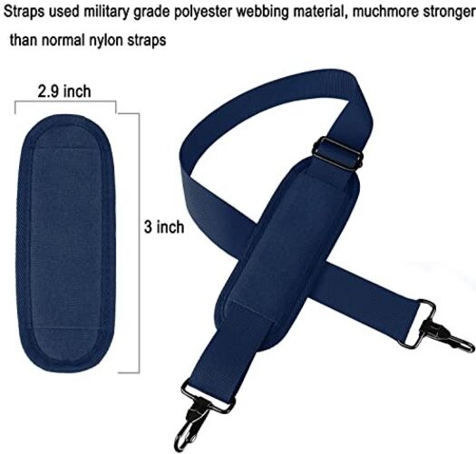Askuko Shoulder Strap, Universal Adjustable 56 Inch Shoulder Belt Blue