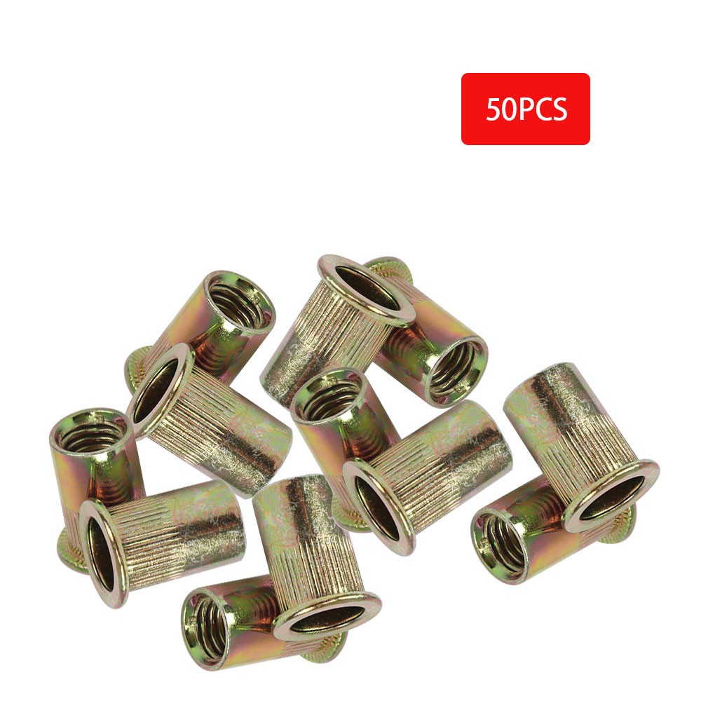 Metric 50 pcs Stainless Steel Rivet Nuts Blind Nut Nutserts Rivnuts M10