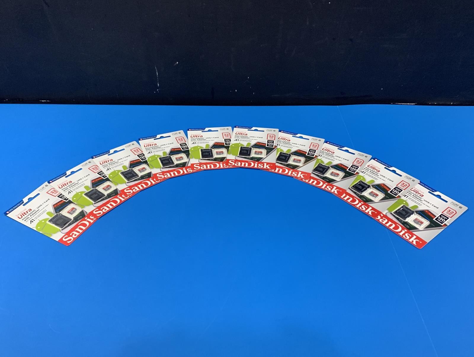 Lot of 10 SanDisk SDSQUA4-032G-AN6MA 32GB Ultra microSDHC UHS-i Card W/ Adapter