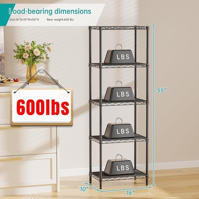 Heavy Duty Adjustable Storage Shelving Unit Home Office Utility Organization New