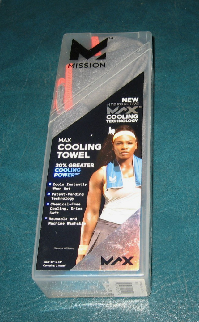New Mission Hydroactive MAX Cooling Towel 11"x33" - Cools Instantly When Wet