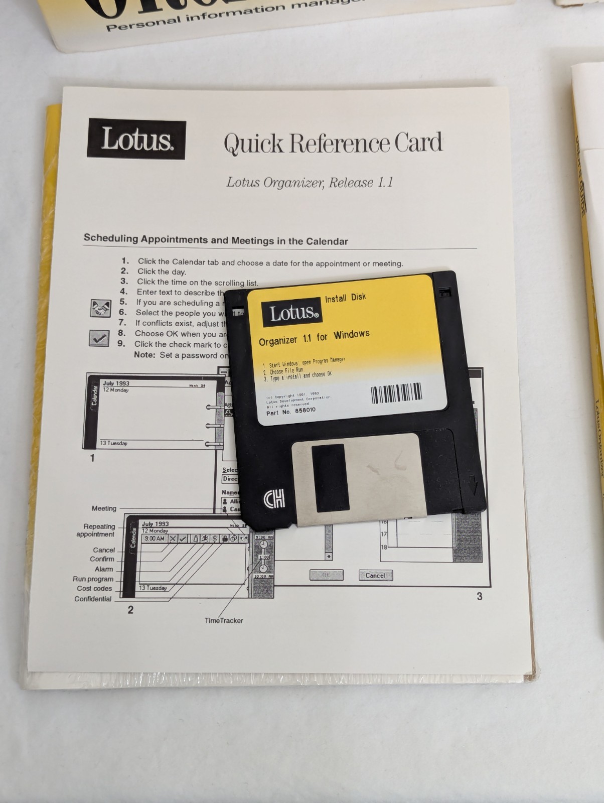 Lotus Organizer Personal Information Manager For Windows Release 1.1