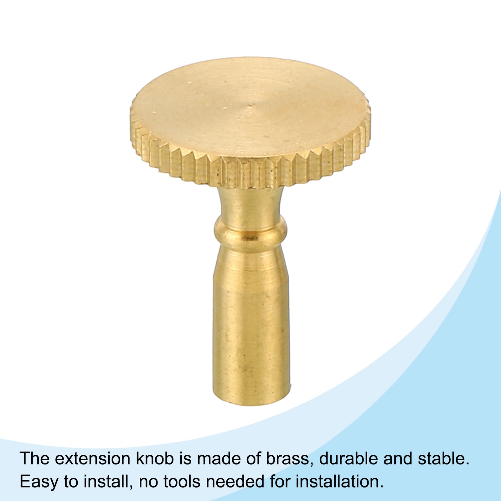 2Pcs, Lamp Turn Switch Knob Replacement Twist Knobs Extension 20mm Brass Tone