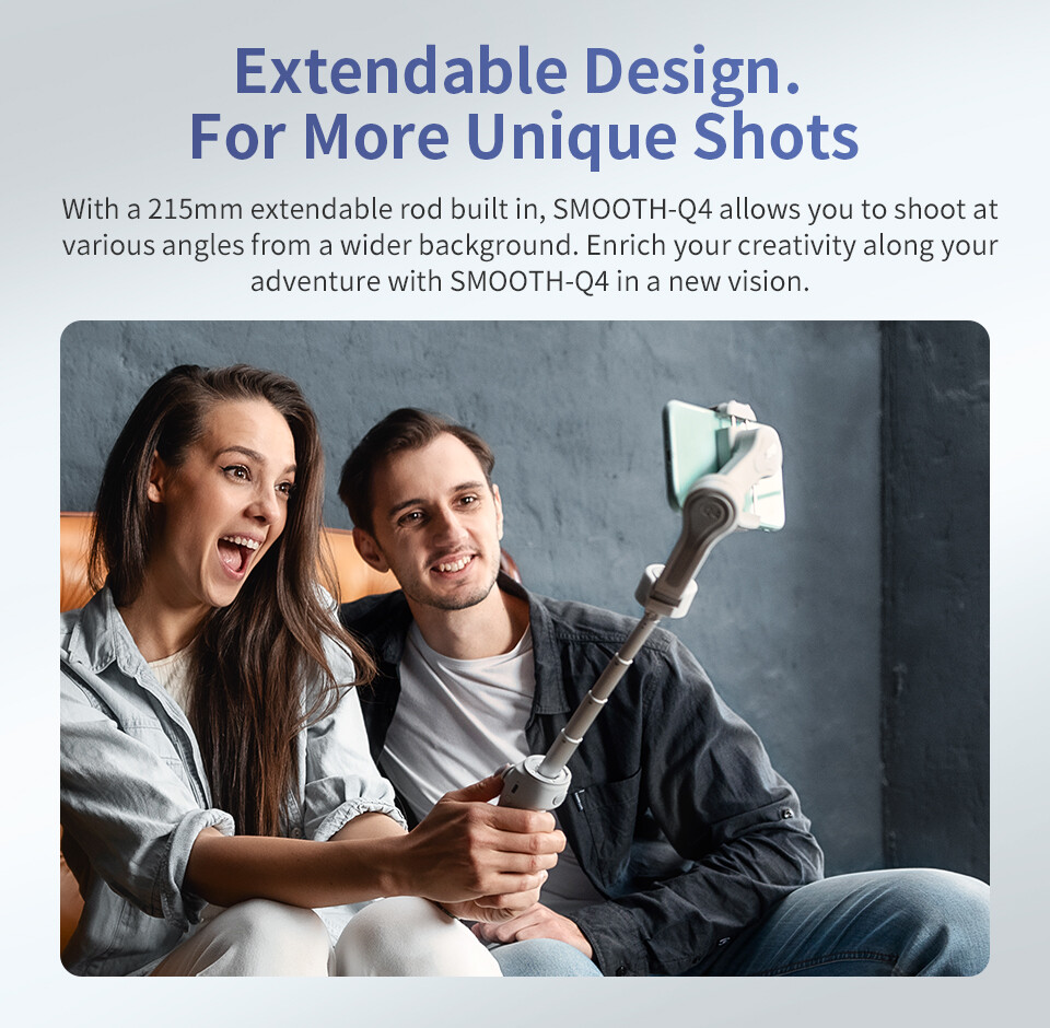 Zhiyun Smooth Q4 Gimbal 3-Axis Portable Foldable for Android iPhone Stabilizer