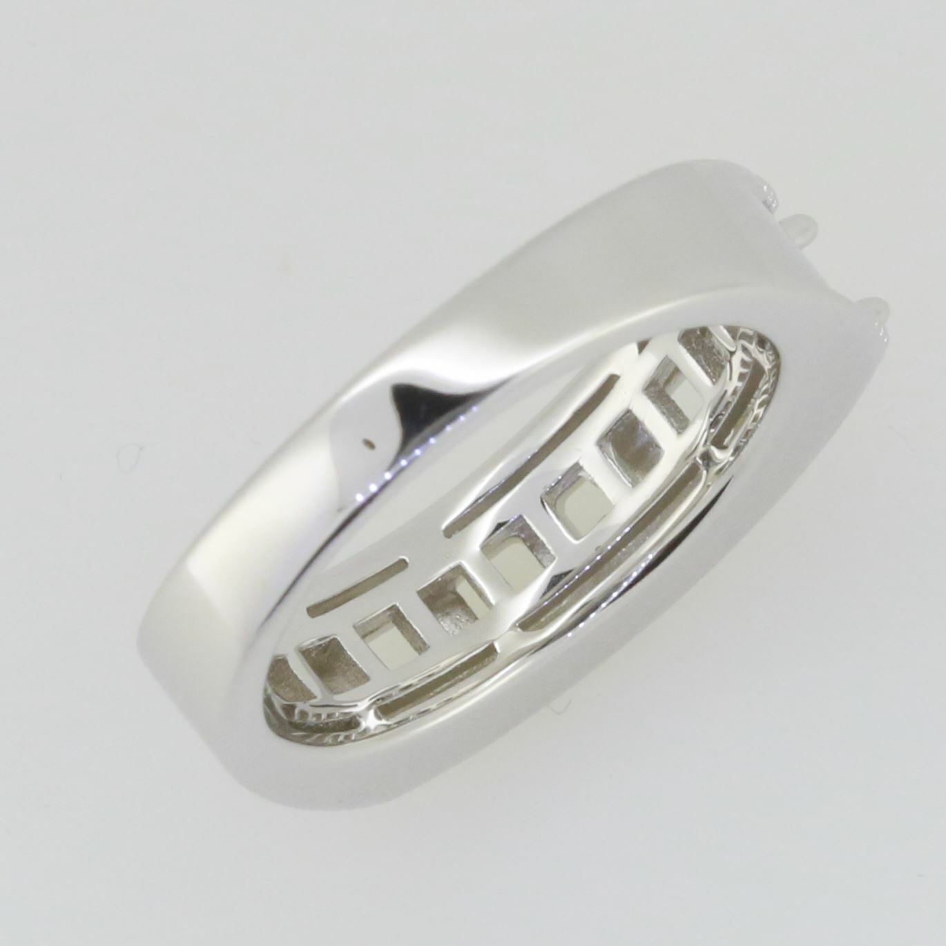 Sterling Silver Semi Mount Ring Setting Emerald OCT 4X4mm