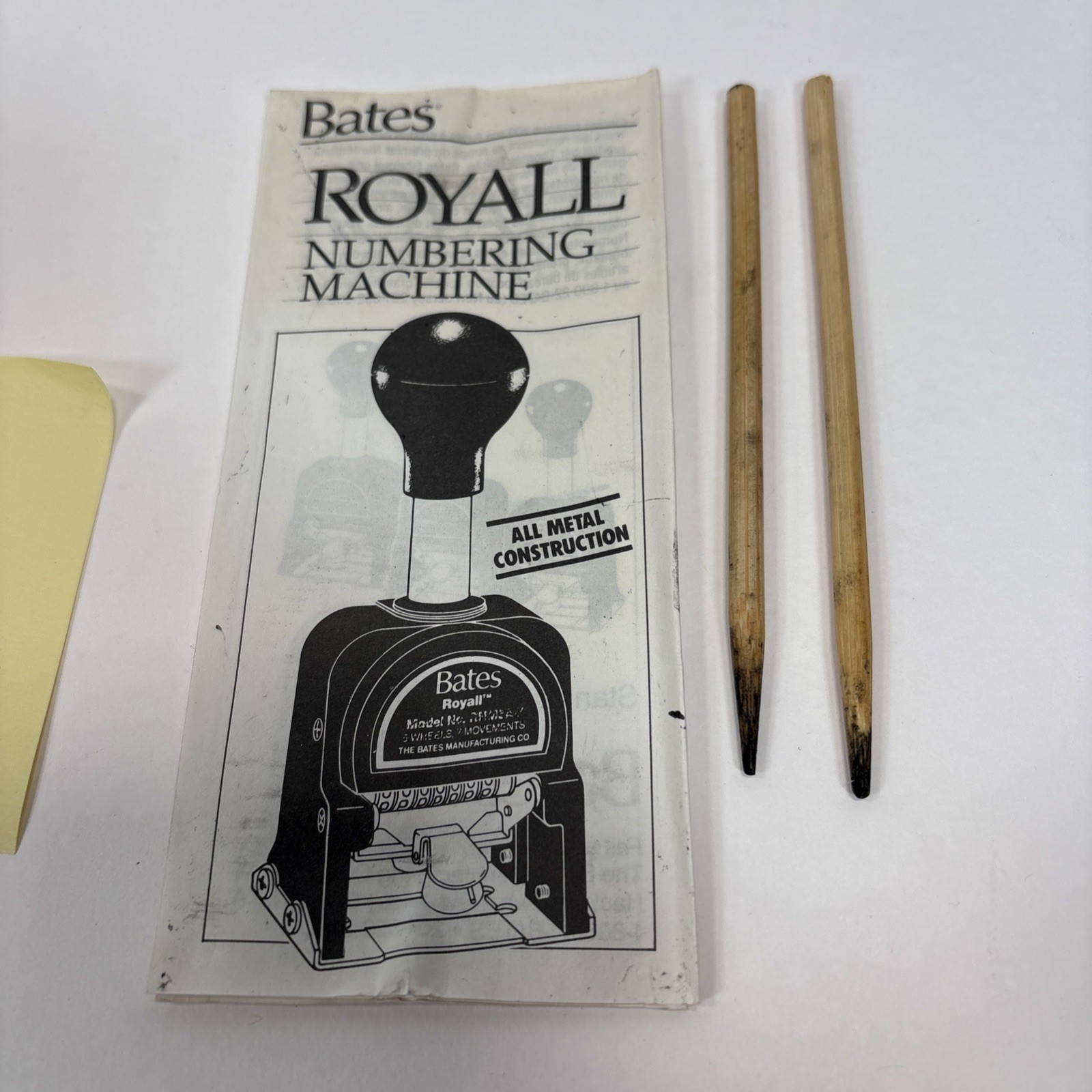 Bates Royall RNM5A-7 Automatic Numbering Machine Ink Stamp Complete In Box