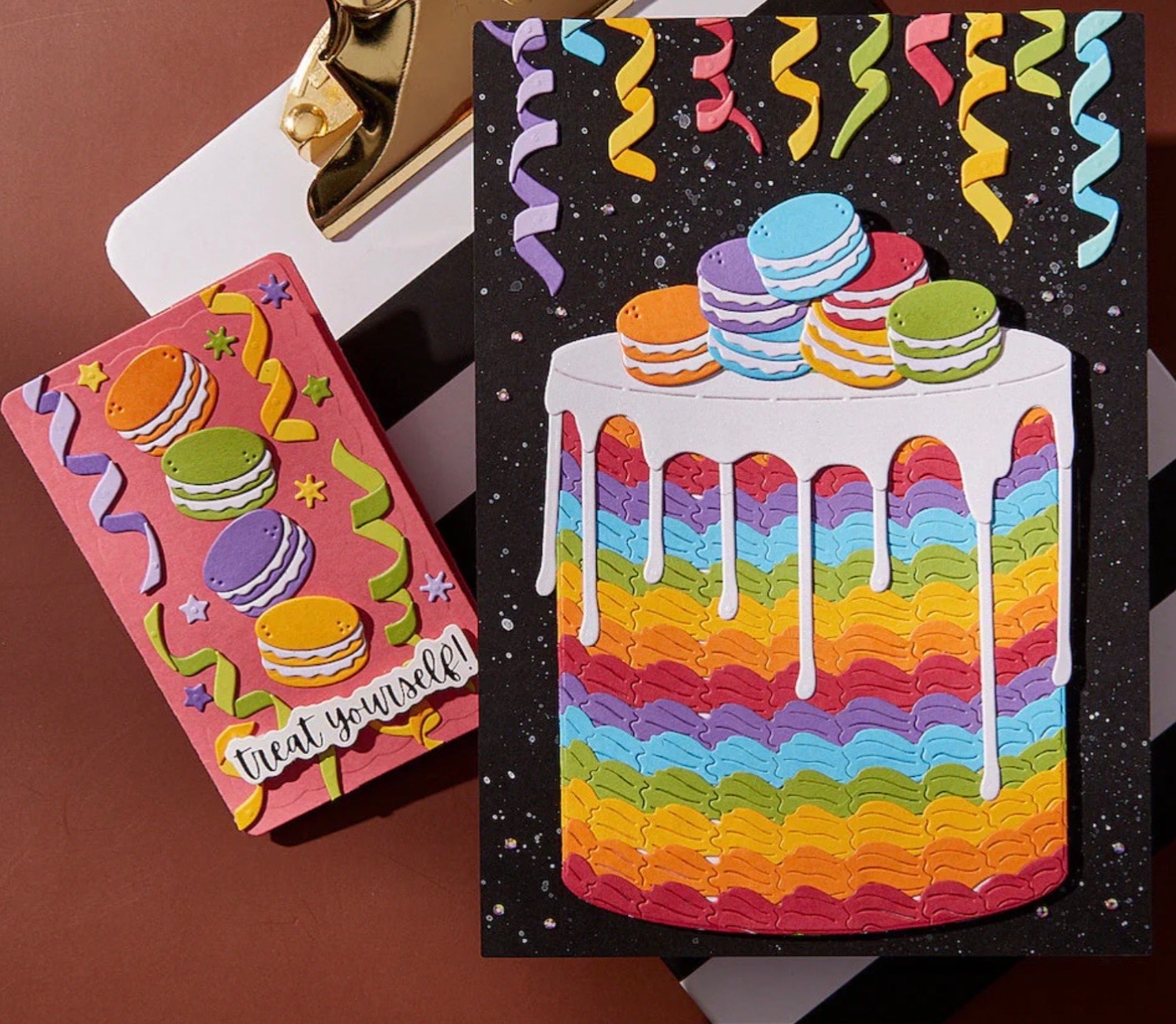Spellbinders GANACHE GATEAU Cake, Macarons Die Set