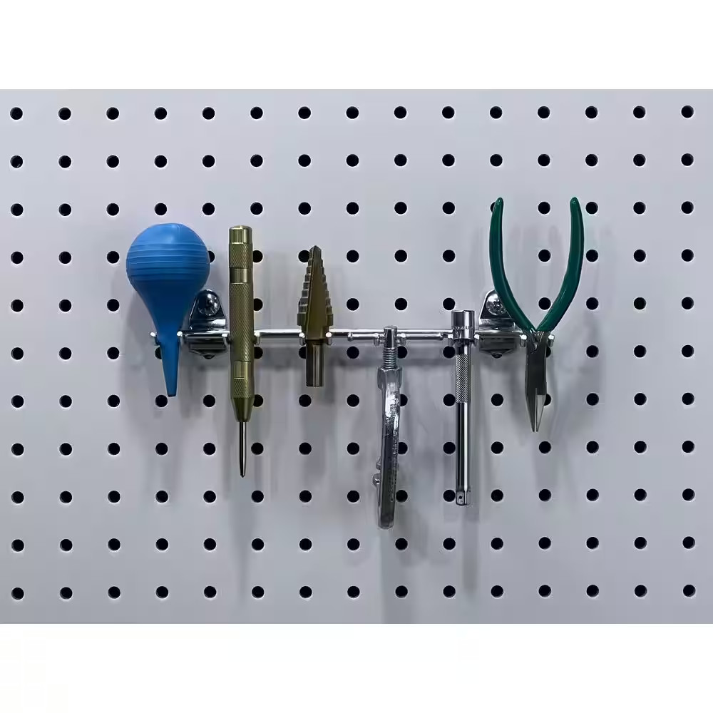 8-1/8 In. W Stainless Steel Multi-Prong Tool/Wrench Holder for 1/8 In. and 1/4 I