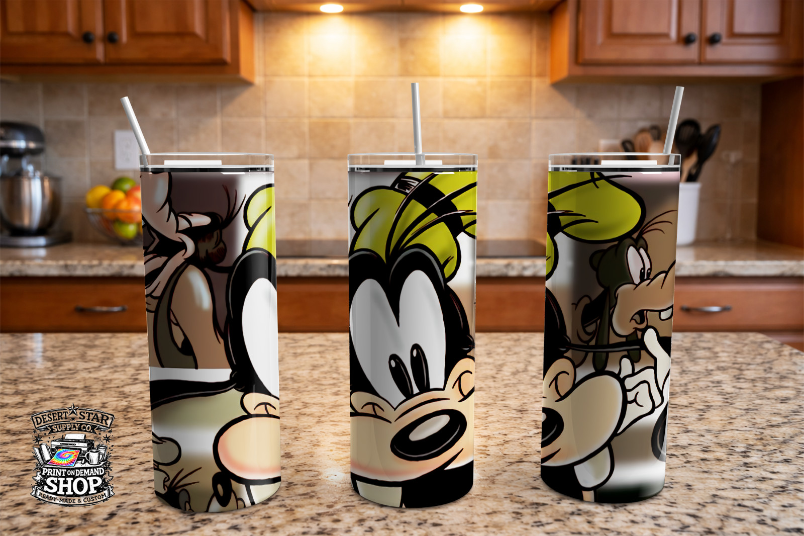 Goofy Cartoon 20oz Skinny Tumbler Funny Character Cup Stainless Steel Disney