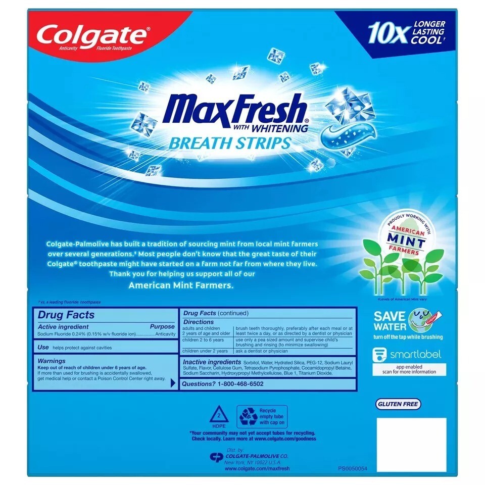 Colgate MaxFresh Toothpaste Cool Mint, 7.3 Oz 5 Pack Scuffed