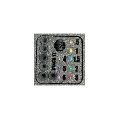 Deluxe Stack It™Peep Kit, contains all 5 Apertures & Extra 1/8", all 5 Clarifier
