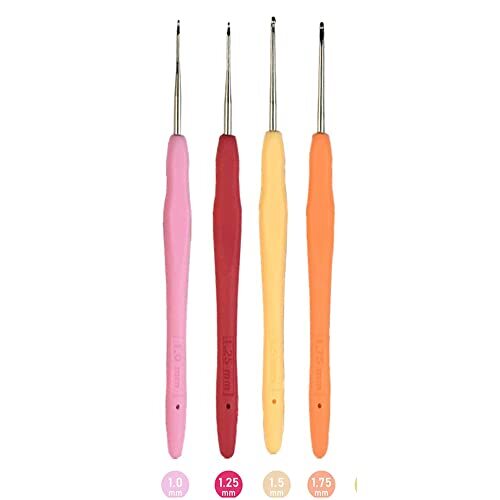 4 Pieces Small Sizes Crochet Hooks Hair Needles Lace Crochet Hooks 1 mm, 1.25