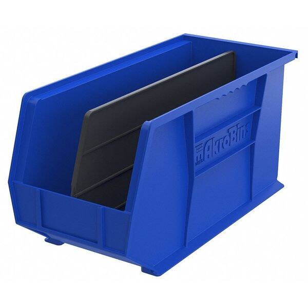 Akro-Mils 30265Blue Hang & Stack Storage Bin, Plastic, 8 1/4 In W, 9 In H, 18