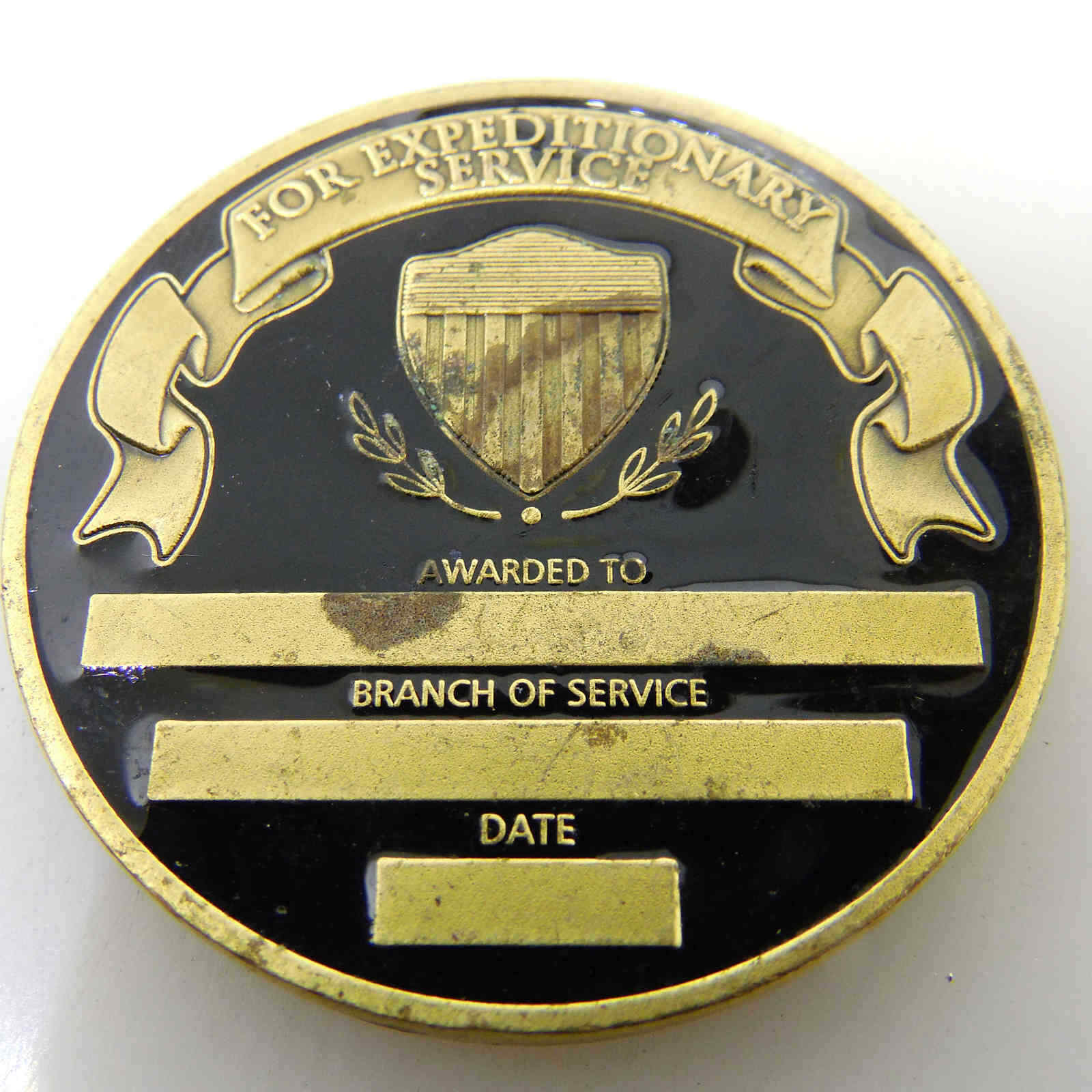 EXPEDITIONARY SERVICE MEDAL CHALLENGE COIN