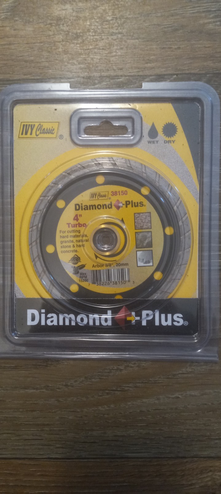 Multi-Purpose Turbo Diamond Blade  4"    by IVY Classic (38150) for Hand Grinder
