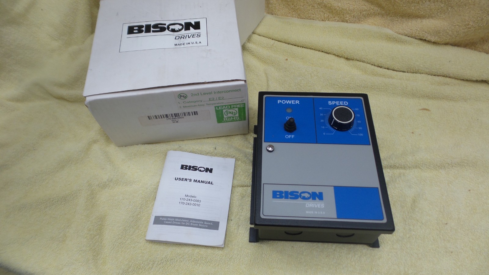 Bison Gear & Engineering 170-243-0003 PWM NEMA 4X DC Drive, 2A, NOS, M5