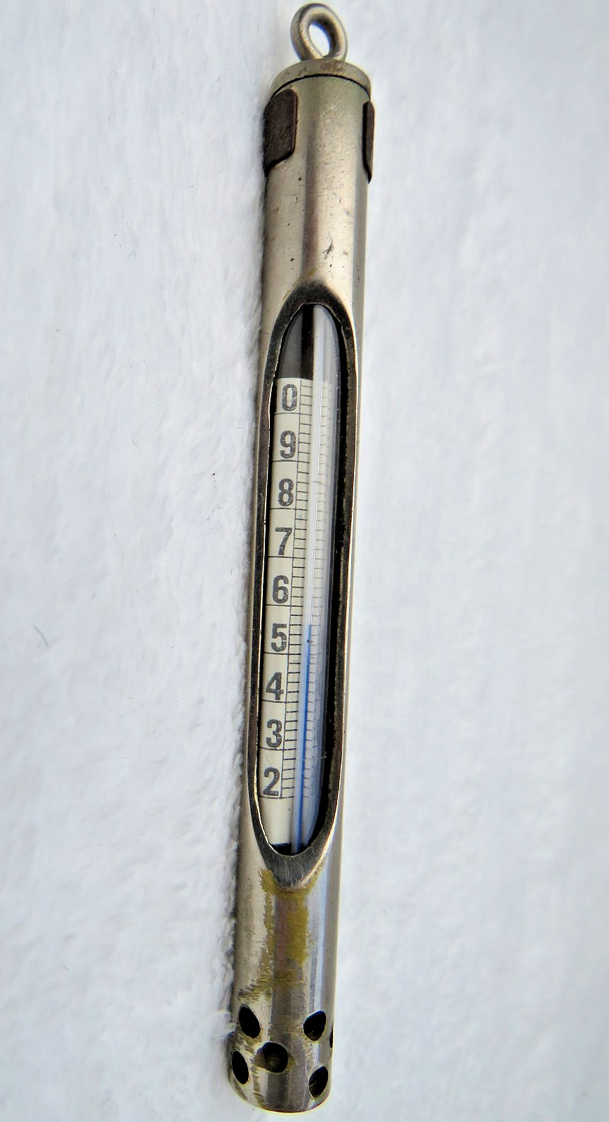 Vintage Stamped Hardy Bros Anglers Pocket Thermometer with working Brannan glass